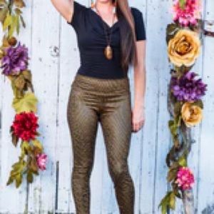 Set of Two Festival Leggings ✨✨ Black Cut-out and Metallic 🤍 Warrior Within